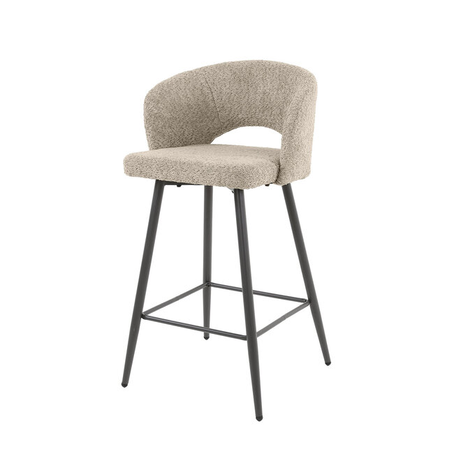WoonStijl Barstoel boucle salon boucle zandkleur