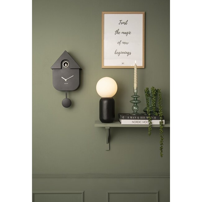 Karlsson Klok Modern Cuckoo - Zwart