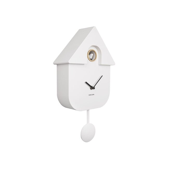 Karlsson Klok Modern Cuckoo - Wit