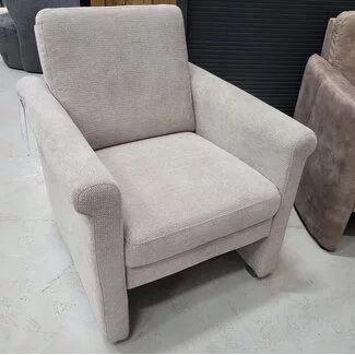 WoonMax Fauteuil Portland rug laag stof Art beige showroommodel