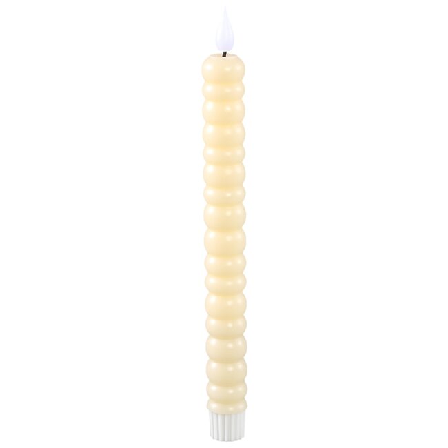 PTMD  Dinerkaars LED bulbs beige met beweegbare vlam – 2 stuks