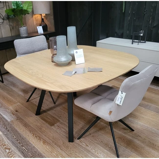 Woood Combi-tablo: Organisch Eiken 130x130 showroommodel