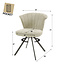 WoonStijl Eettafelstoel halfronde rug spring boucle wit - Set van 2 stoelen
