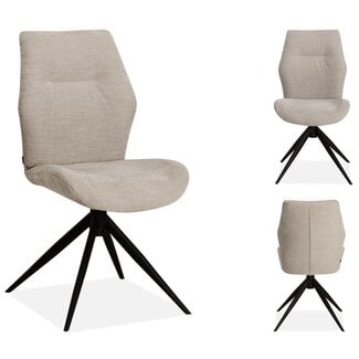 WoonMax Eettafelstoel Palmas Miami - Ash, Zwart of Toffee