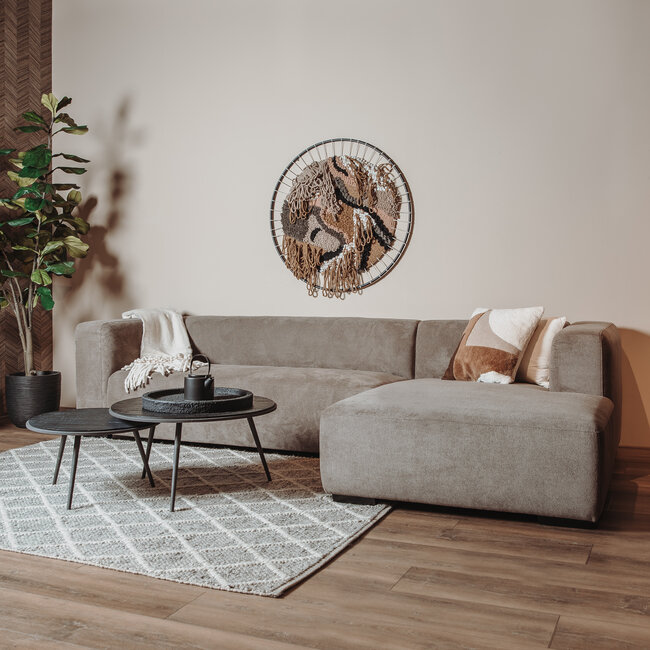 Tower Living Showroommodel  2,5 zits + chaise longe Rechts - Enjoy 431 Beige Grey