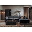 Tower Living Bank Leeds - 2,5 zits + chaise longue  Rechts - City 464 zwart blauw