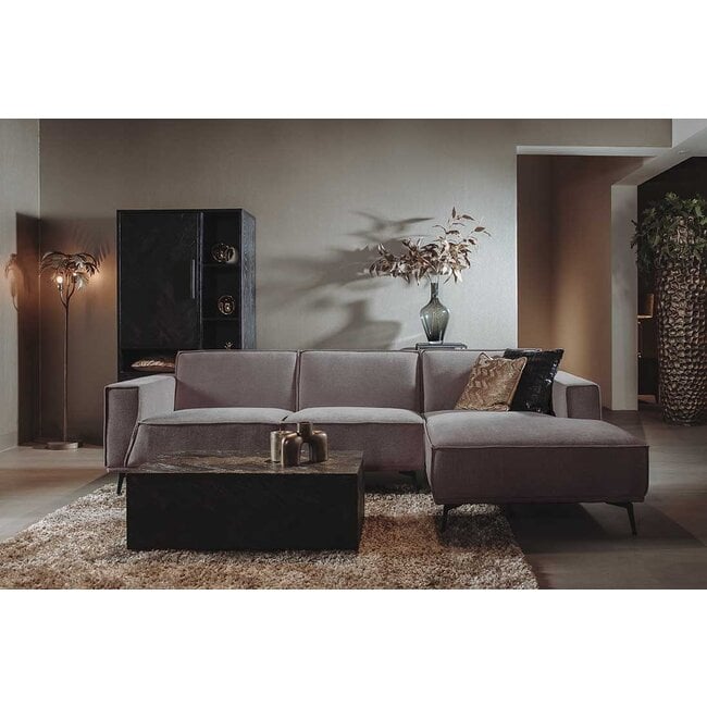 Tower Living Bank Leeds - 2,5 zits + chaise longue  Rechts - City 453 mosgroen / grijs