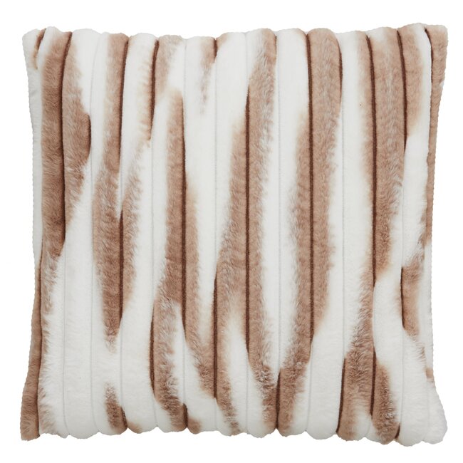 Light en Living Kussen 45x45 cm MABLY velvet crème-bruin