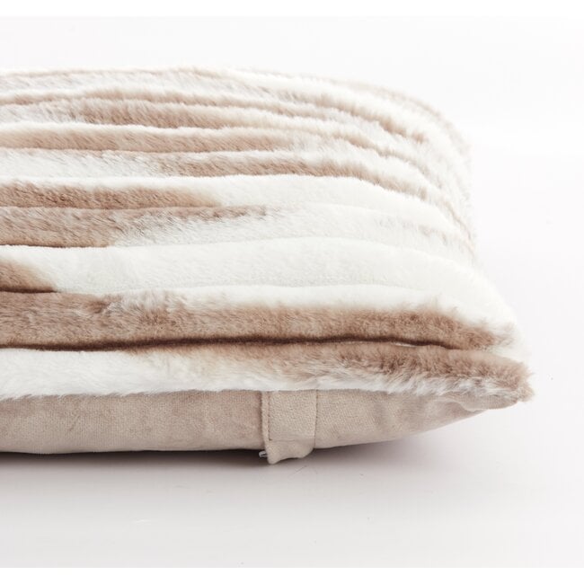 Light en Living Kussen 45x45 cm MABLY velvet crème-bruin