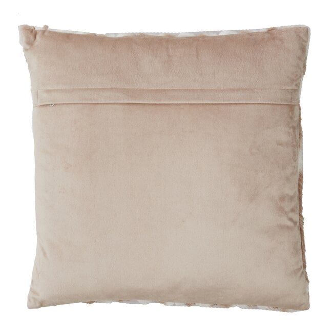 Light en Living Kussen 45x45 cm MABLY velvet crème-bruin