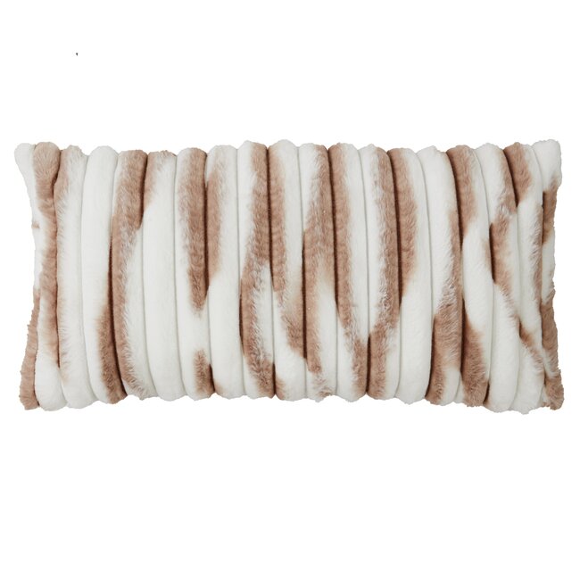 Light en Living Kussen 60x30 cm MABLY velvet crème-bruin