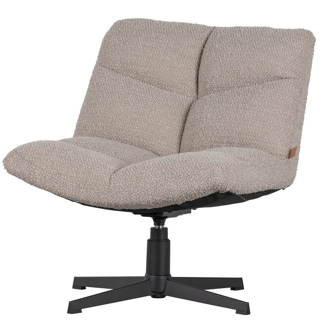 Woood Vinny Draaifauteuil bouclé Zand