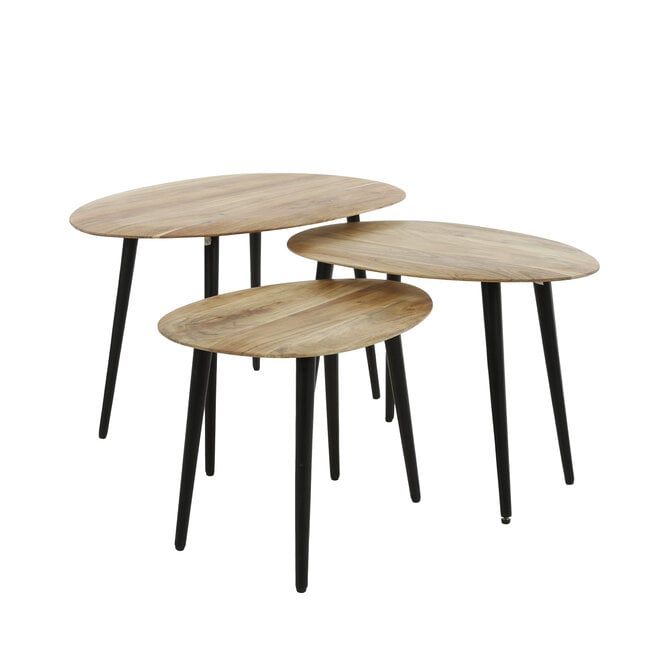 WoonStijl Salontafel set van 3 Acacia organisch