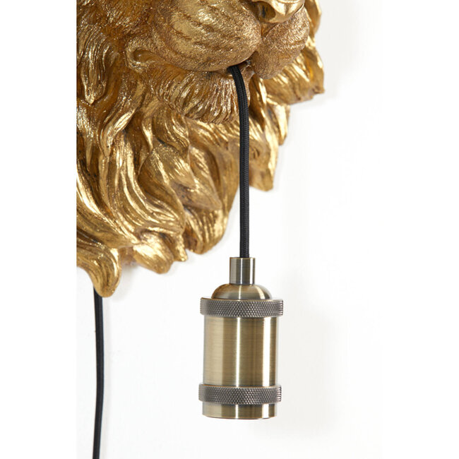 Light en Living Wandlamp 33,5x19x40,5 cm LION antiek brons