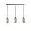 Light en Living Hanglamp 3L 100x16,5x32 cm LUKARO antiek brons+glas smoke