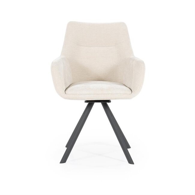 By Boo Eettafelstoel Bliss met armleuning - beige