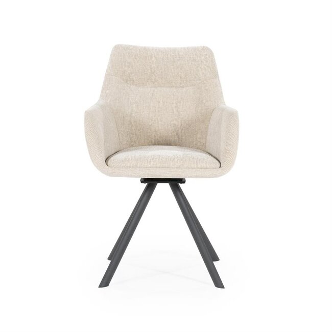 By Boo Eettafelstoel Bliss met armleuning - taupe