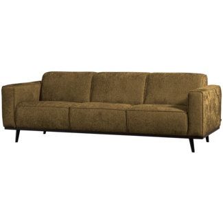 Woood Statement 3-zits bank 230 cm structure velvet brass