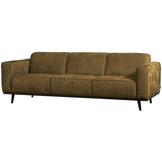 Woood Statement 3-zits bank 230 cm structure velvet brass