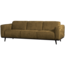 Woood Statement 3-zits bank 230 cm structure velvet brass