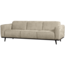 Woood Statement 3-zits bank 230 cm structure velvet wheatfield