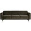 Woood Statement 3-zits bank 230 cm fluweel warm groen