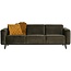 Woood Statement 3-zits bank 230 cm fluweel warm groen