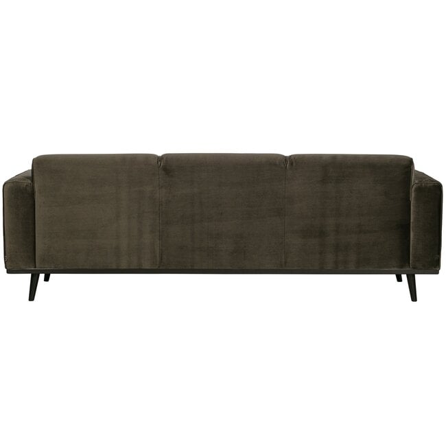 Woood Statement 3-zits bank 230 cm fluweel warm groen