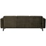 Woood Statement 3-zits bank 230 cm fluweel warm groen