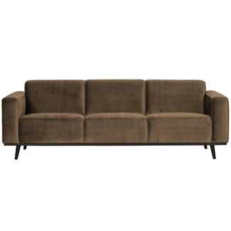 Woood Statement 3-zits bank 230 cm fluweel taupe