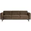 Woood Statement 3-zits bank 230 cm fluweel taupe