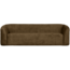 Woood Sloping 3-zits bank structure velvet brass