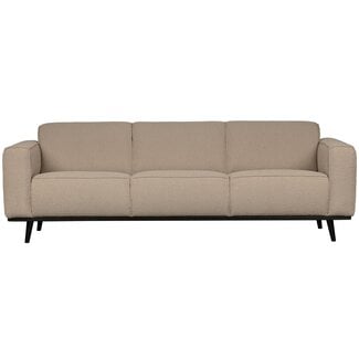Woood Statement 3-zits bank 230 cm bouclé beige