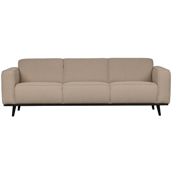 Woood Statement 3-zits bank 230 cm bouclé beige