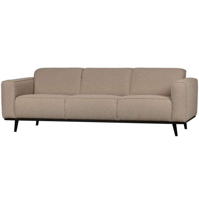 Woood Statement 3-zits bank 230 cm bouclé beige