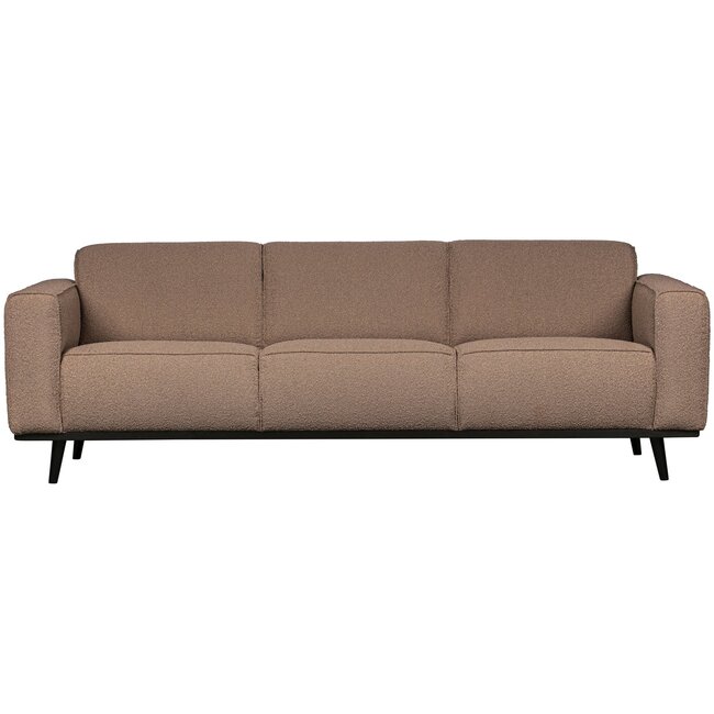 Woood Statement 3-zits bank 230 cm bouclé nougat