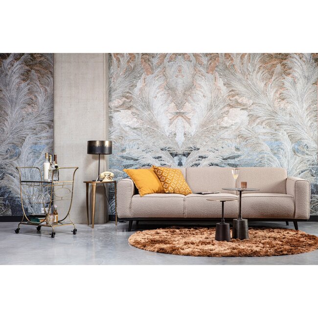 Woood Statement 3-zits bank 230 cm bouclé nougat