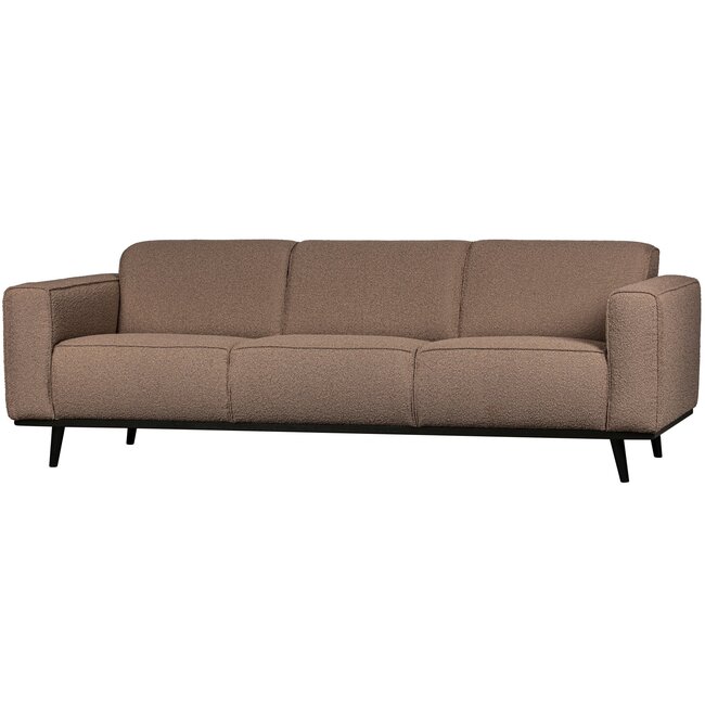 Woood Statement 3-zits bank 230 cm bouclé nougat