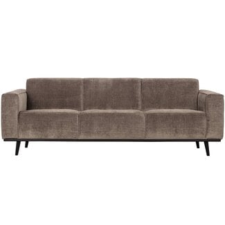 Woood Statement 3-zits bank 230 cm brede platte rib taupe