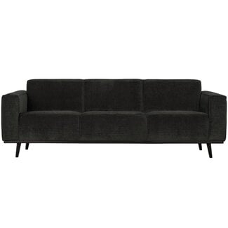 Woood Statement 3-zits bank 230 cm brede platte rib graphite