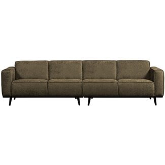 Woood Statement 4-zits bank 280 cm structure velvet bonsai
