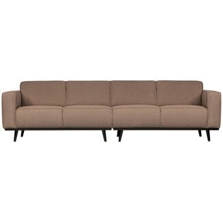 Woood Statement 4-zits bank 280 cm bouclé nougat