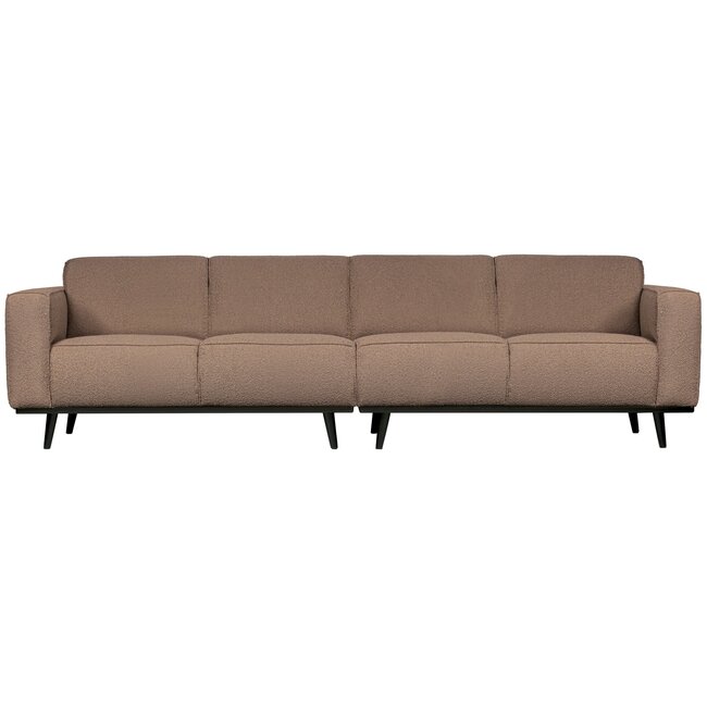 Woood Statement 4-zits bank 280 cm bouclé nougat