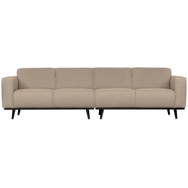 Woood Statement 4-zits bank 280 cm bouclé beige