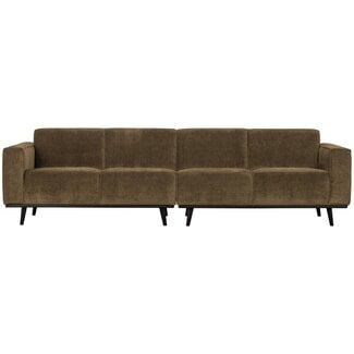 Woood Statement 4-zits bank 280 cm platte brede rib rock