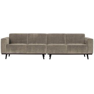 Woood Statement 4-zits bank 280 cm platte brede rib clay