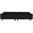 Woood Statement 4-zits bank 280 cm platte brede rib graphite