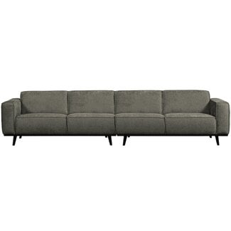 Woood Statement xl 4-zits bank 372 cm structure velvet frost