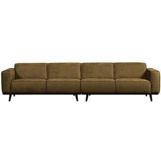 Woood Statement xl 4-zits bank 372 cm structure velvet brass