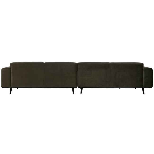 Woood Statement xl 4-zits bank 372 cm fluweel warm groen